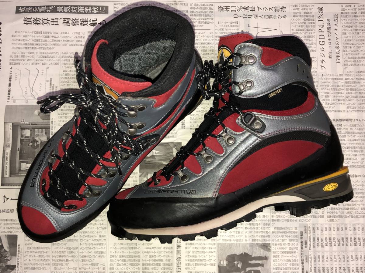42 美品 スポルティバ トランゴアルプ ゴアテックス GTX インソール交換 スーパーフィート 撥水処理 ラバー保護 アルパイン 登山 縦走 岩稜