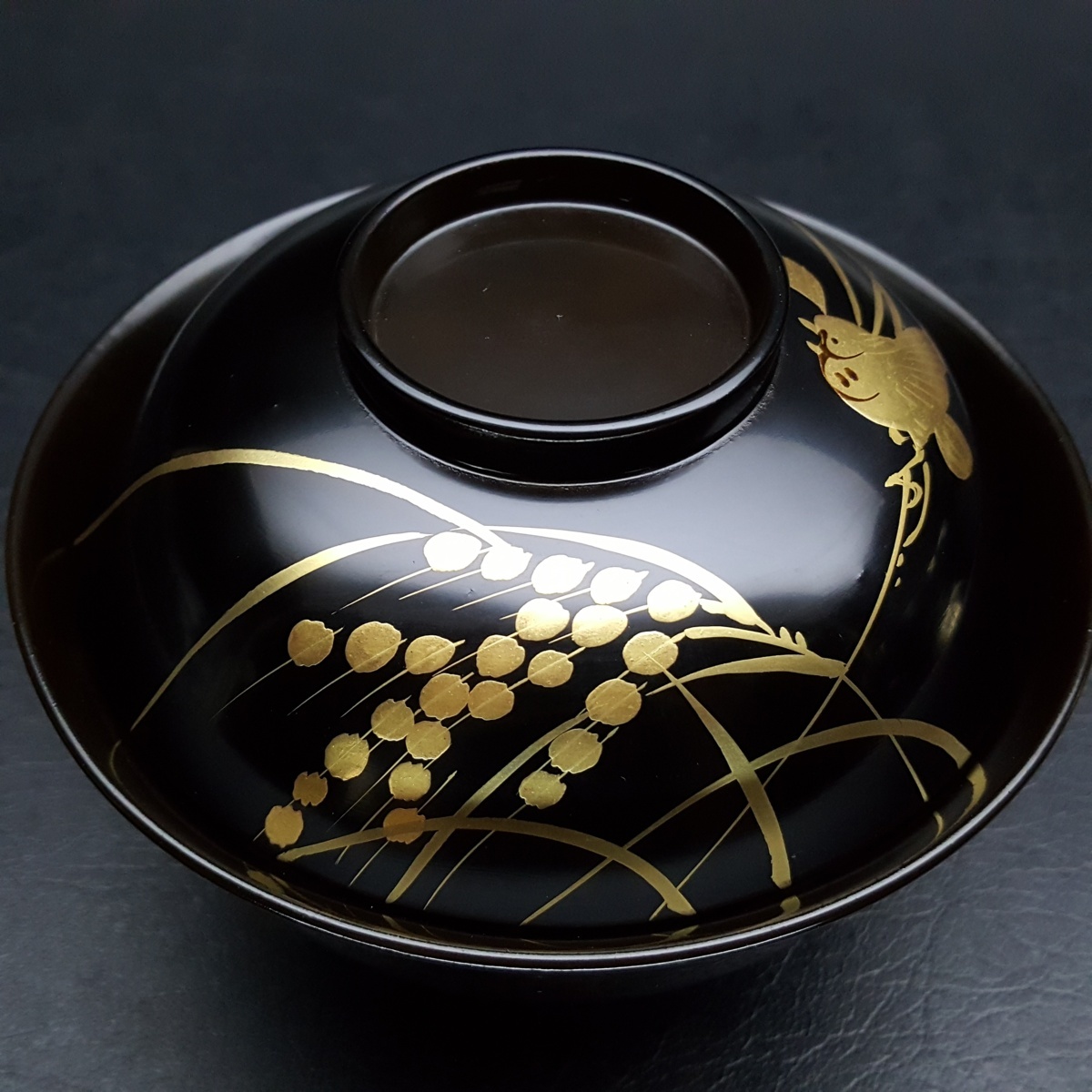 吸物椀 kaji's antiques 10客 の落札相場・落札価格 (工芸品) 「雀」漆芸