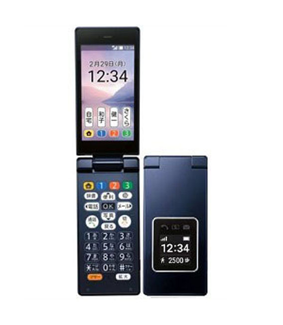 【美品】SHARP ガラケー 携帯電話 NP505SH ネイビー SoftBank 505SH ネイビー安心保証 505SH かんたん携帯9