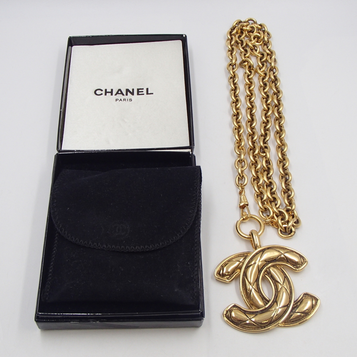 ◎CHANEL シャネル チェーン ネックレス ココマーク 特大 デカココ 