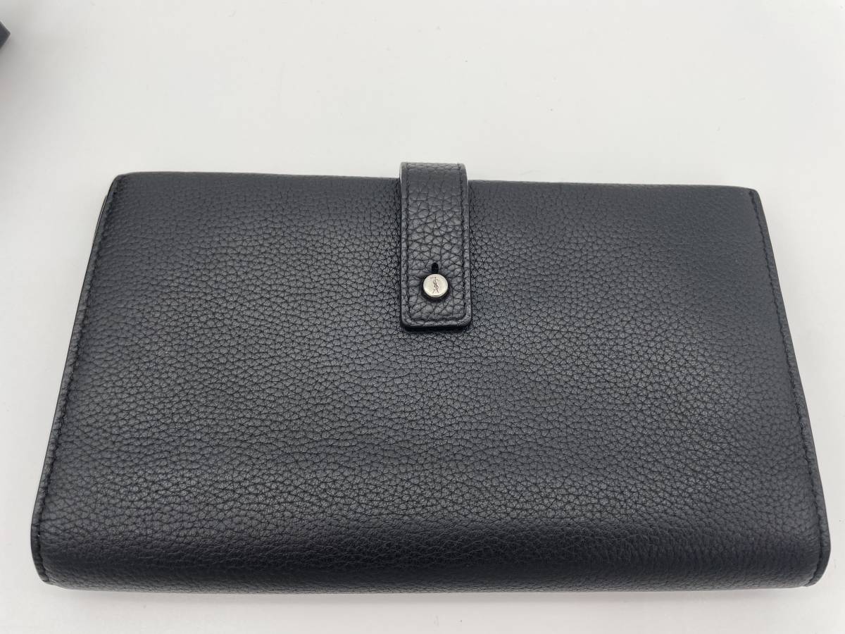 Saint Laurent サンローラン 黒 財布 長財布 小銭入れ カードケース付き ウォレット ブラック