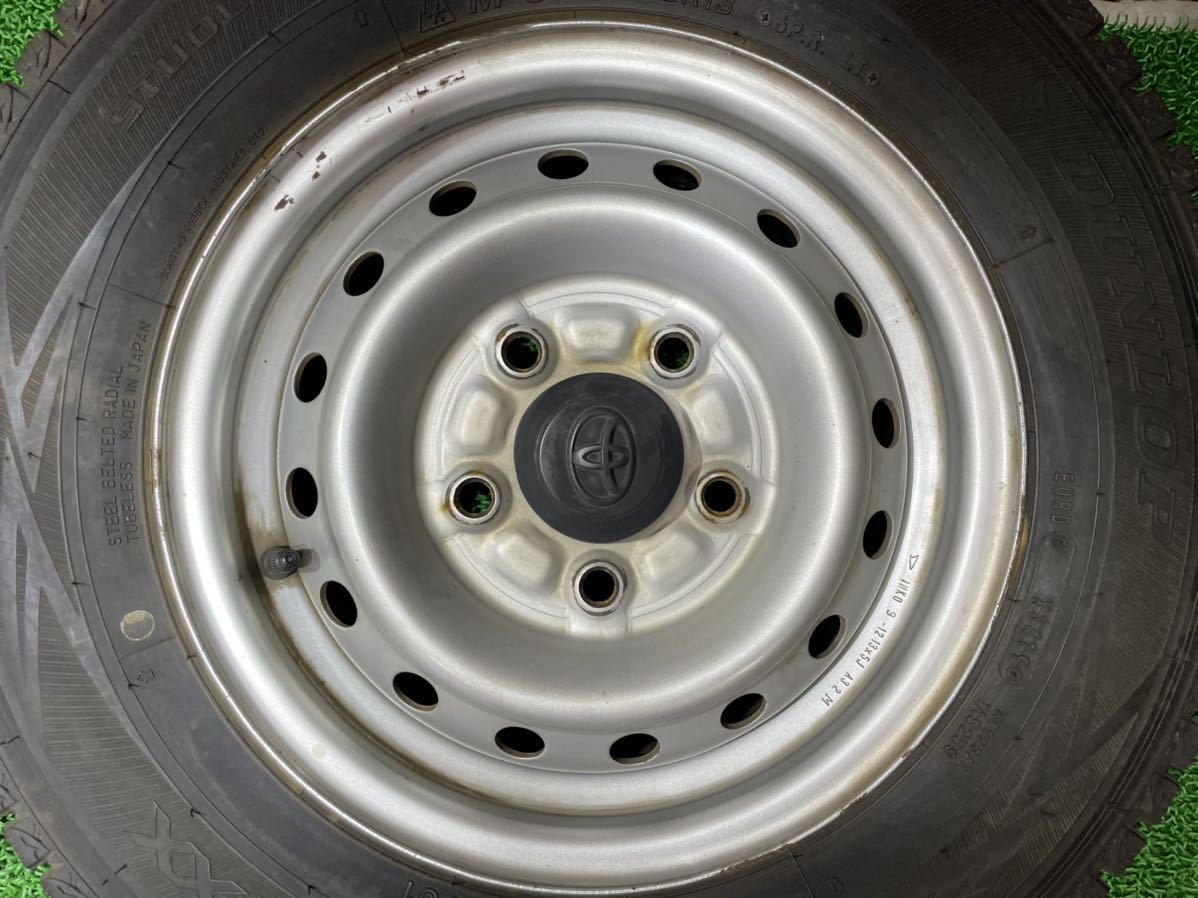 トヨタ純正 13inch 5j × DUNLOP 165R13 6PR LT PCD114.3 5穴 
