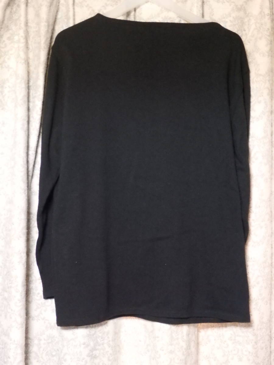 セントジェームス 無地 バスクシャツ 長袖Tシャツ ブラック 黒 T5 ML
