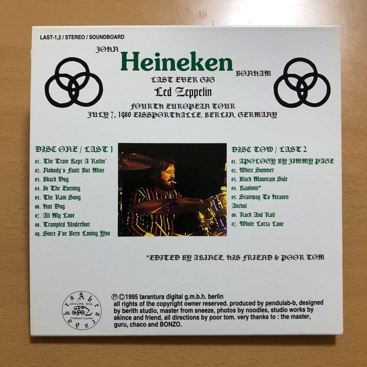 Led Zeppelin Heineken Berlin 1980 TARANTULRA タランチュラ