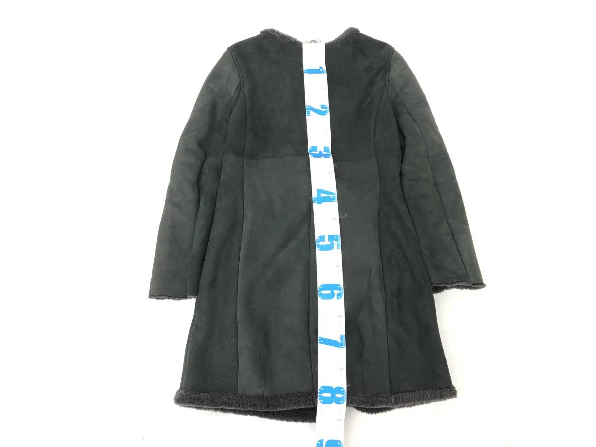 ◇ デプレ レディース 羊革 裏起毛ロングコート アウター サイズL 