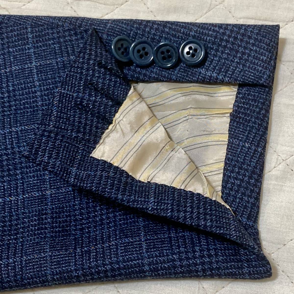 美品☆アントニオパニコPanico Naples♂ピュアウールシングルスーツ 