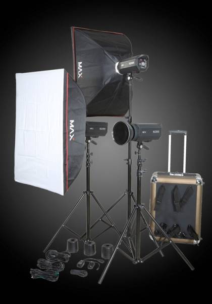 プロ級高品質ECDストロボ 300W 2灯/500W 1灯 計3灯SoftBoxセット_1