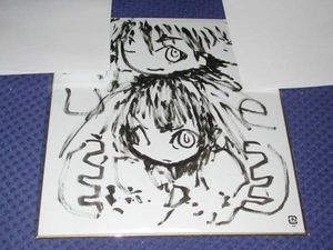 化物語、ウエダハジメ、色紙その3、戦場ヶ原 ひたぎ、神原 駿河