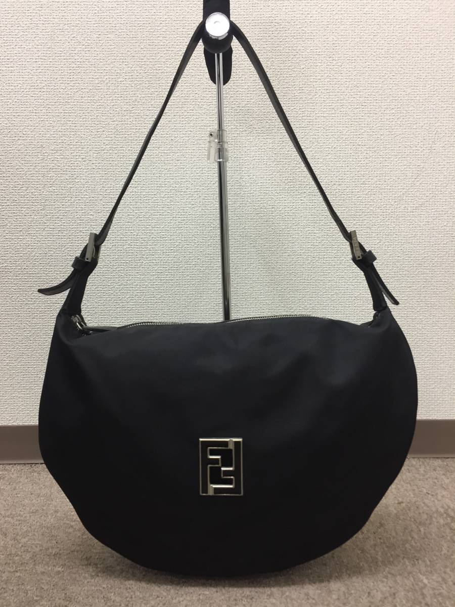  格安 フェンディ FF金具 FFロゴ シルバー金具 ナイロン レザー ワンショルダーバッグ ハンドバッグ ショルダーバッグ(ショルダーバッグ)｜売買されたオークション情報、yahooの商品情報をア かばん、バッグ