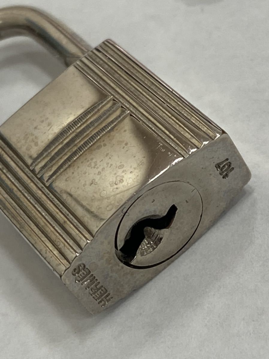 カデナ エルメス パドロック 鍵 南京錠 HERMES キー シルバー NO107