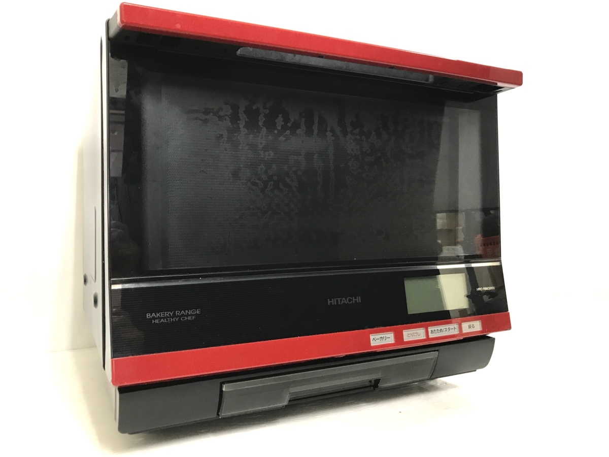 HITACHI 日立 過熱水蒸気オーブンレンジ ヘルシーシェフ MRO-RBK5000 2015年製 レッド N9-44-A☆