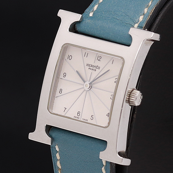 Yahoo!オークション - 1円 エルメス Hウォッチ HH1.201 白文字盤 QZ レ