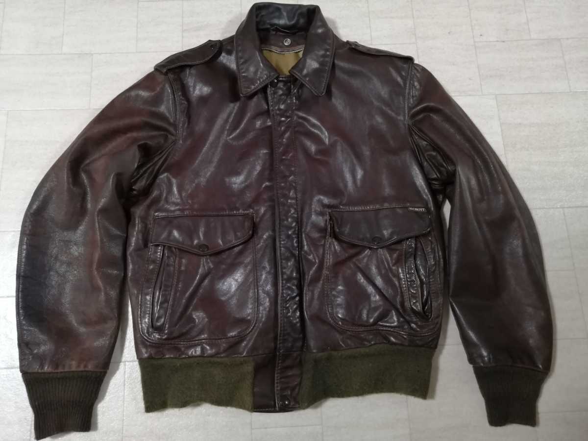 売り切り サイズ：42 Schott ショット G1 G-1 A-2 A2 レザージャケット 