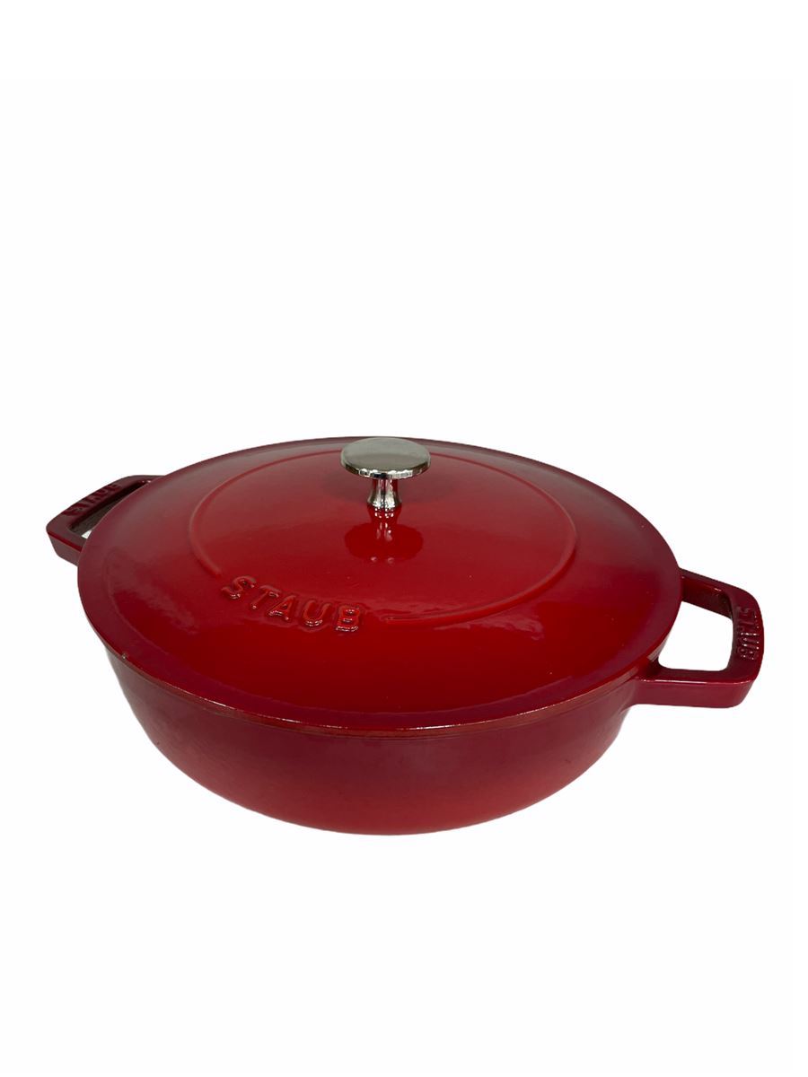 ストウブ両手鍋24cm赤い鋳鉄製 STAUB 鋳鉄 両手鍋 赤 24cm ピコ