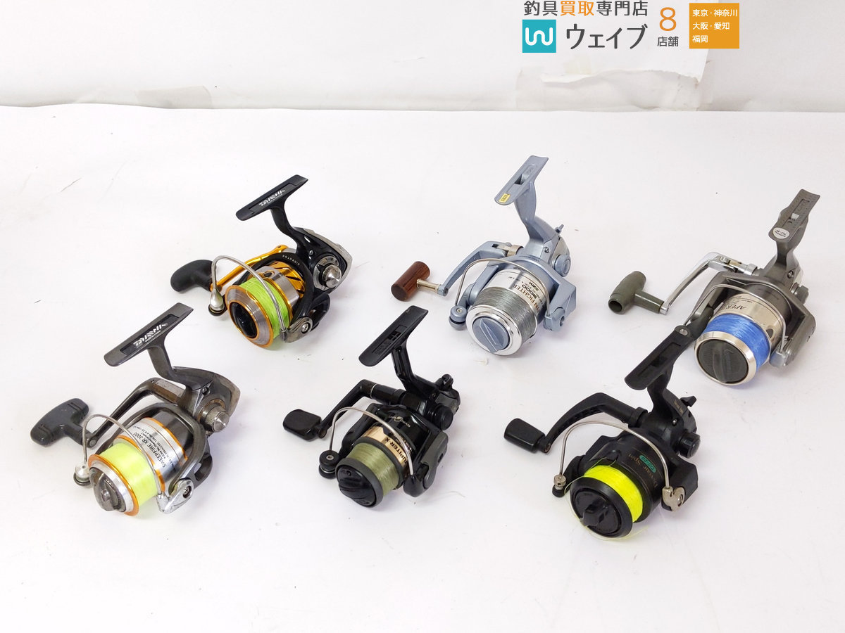 ダイワ スウィープファイヤー XR 3000・レブロス 3012H、シマノ アペルト XT 5000、スズミ スピンファイター 3000 他 計6点