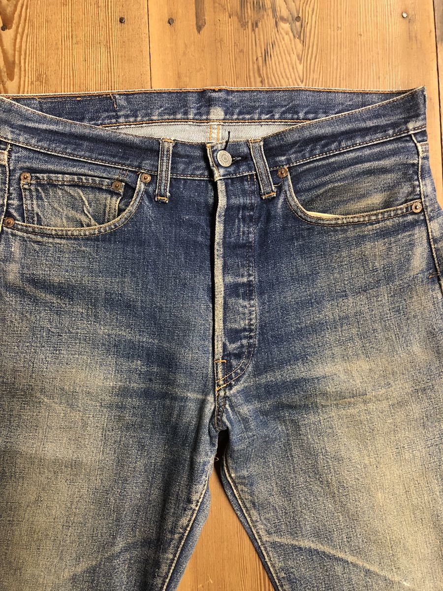 60s LEVIS 501 BIGE 鬼ヒゲ ハチノス ゴールデンサイズ ヴィンテージ