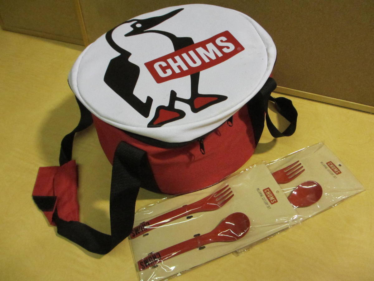 CHUMS チャムス メラミンディッシュ セット カトラリー付 中古 chums
