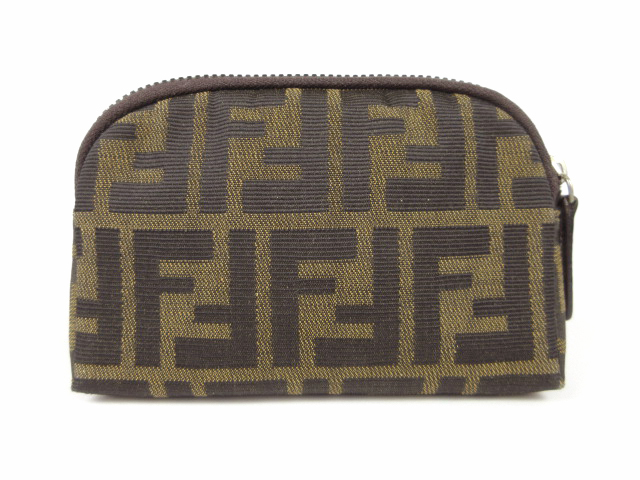 フェンディ FENDI ポーチ ミニ アクセサリーポーチ 化粧ポーチ ズッカ 