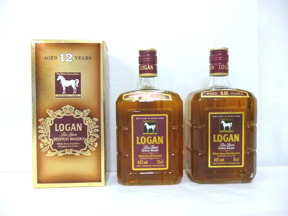 LOGAN 12年 750mlスコッチウイスキー 古酒 未開栓 2本セット LOGAN De Luxe ローガン デラックス 12年