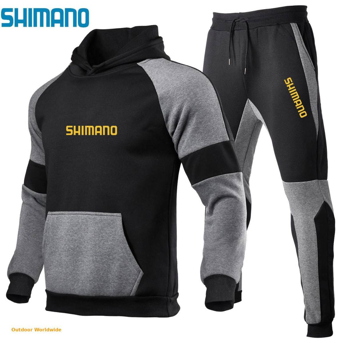 ★WT041 メンズ釣り服セット男トラックスーツセットパッチワークパーカー釣りスポーツウェア2ピース + スポーツパンツスポーツスーツ 9224-124 寅壱 ウェブストア 0 らくリッチハニカムメッシュフルジップパーカーセットアップ着用可 上下セット