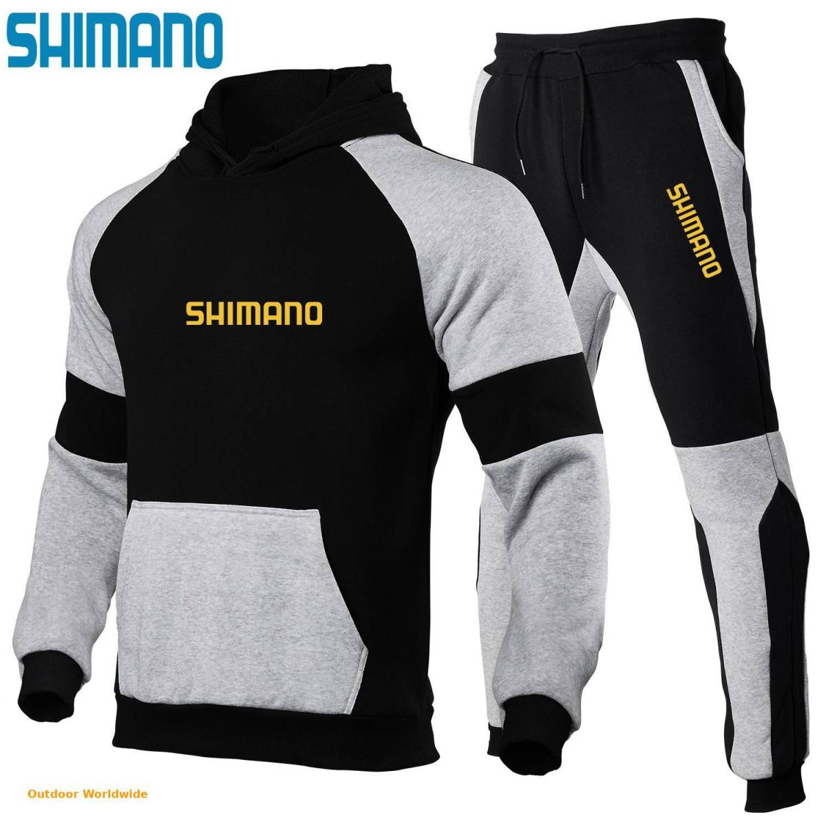 ★WT041 メンズ釣り服セット男トラックスーツセットパッチワークパーカー釣りスポーツウェア2ピース + スポーツパンツスポーツスーツ 9224-124 寅壱 ウェブストア 0 らくリッチハニカムメッシュフルジップパーカーセットアップ着用可 上下セット
