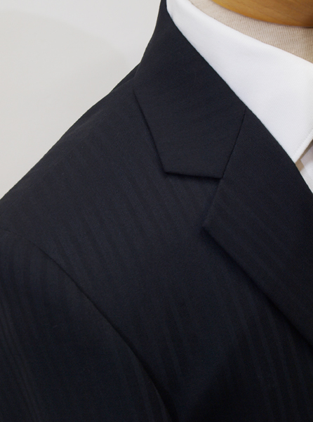 ◇処分秋冬AB7-T175-185-W90黒ブラックドビーストライプ/細身ノータック2ボタンスリムスーツビジネス新品即決ABLL