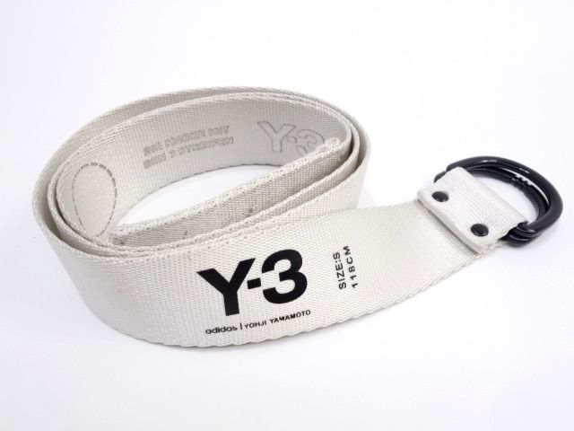  164 Y-3 ワイスリー Street Belt ストリートベルト リングベルト アイボリー系 118CM サイズS(男性用)｜売買されたオークション情報、yahooの商品情報をアーカイブ公開 - オークファン 男性用