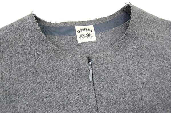 13A/W SUNSEA サンシー メルトン ウール 袖レザー ジャケット 瑛太 瑛太着！定価￥68,250 美品 サンシー SUNSEA 牛革カウレザースリーブ