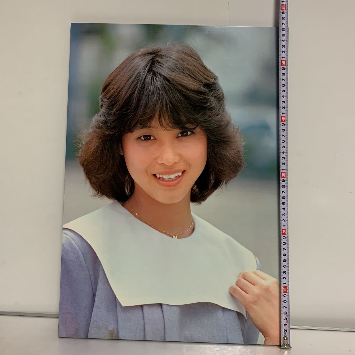 松田聖子 木製 パネル ポスター 当時物 昭和レトロ 縦約57センチ 横約