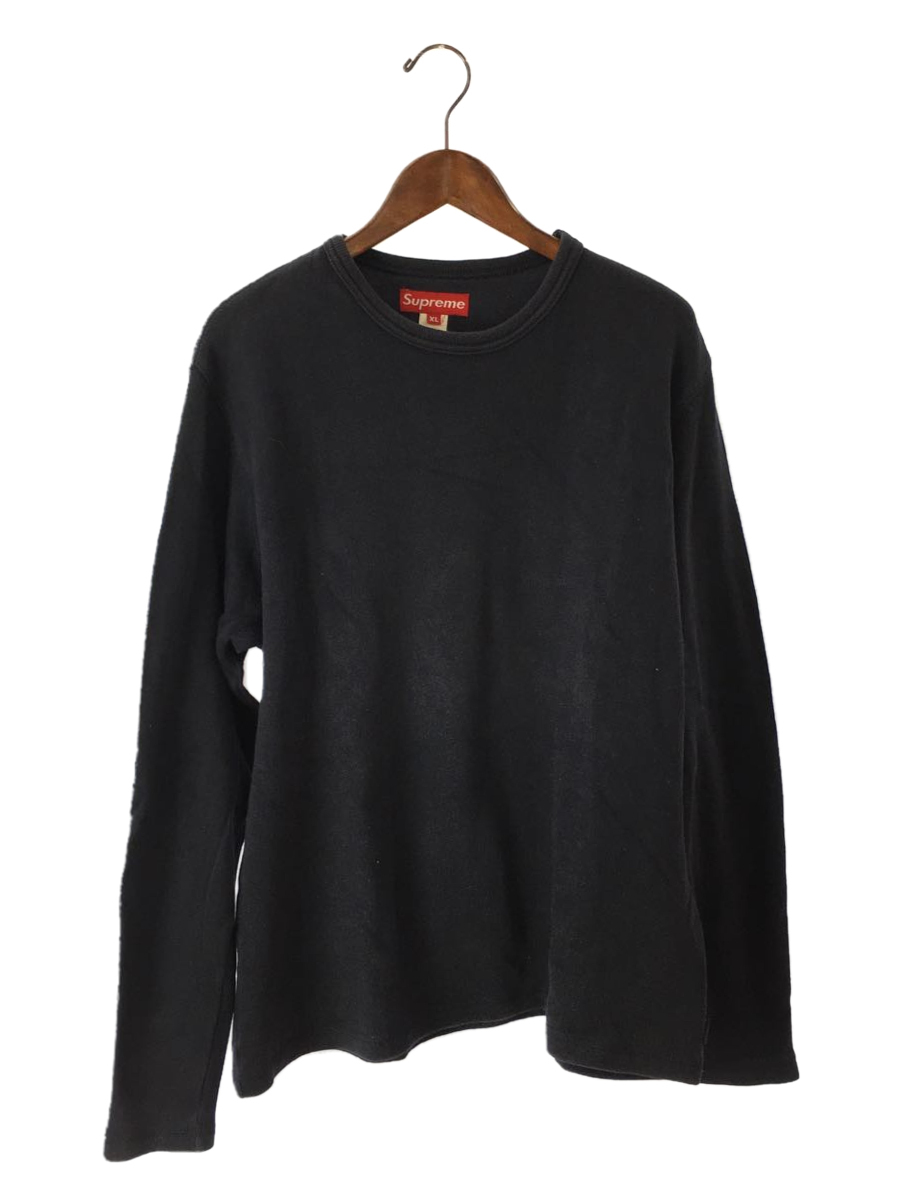 Supreme◆90s/初期/紙タグ/MADE IN CANADA/リブ長袖カットソー/ロンT/XL/コットン/NVY