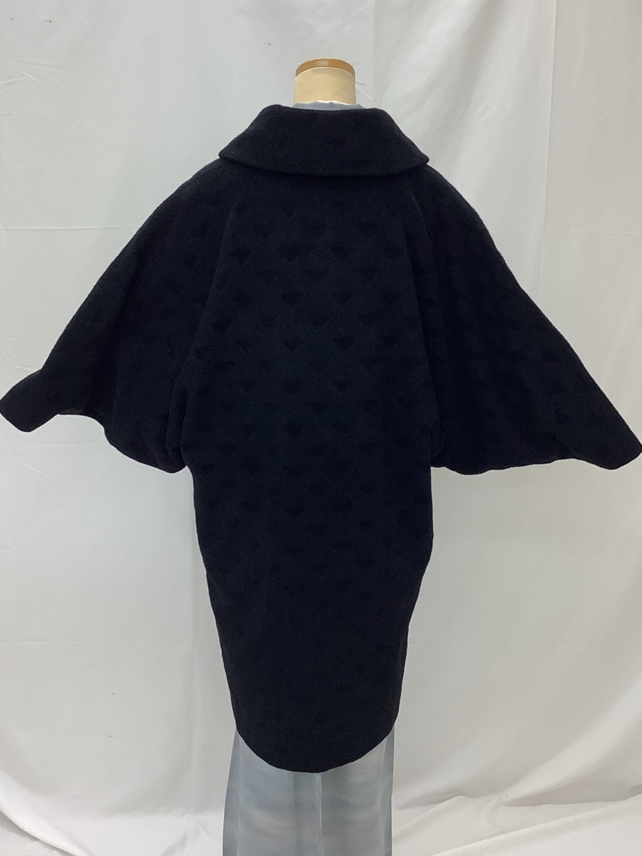 きものcocon★和装コート★/身丈99/裄60/身幅62/素材不明/黒系【10-20-2K-0562-d】 着物コート 和装コート レディース 花柄レース仕立て アフター300円和装コート 裄