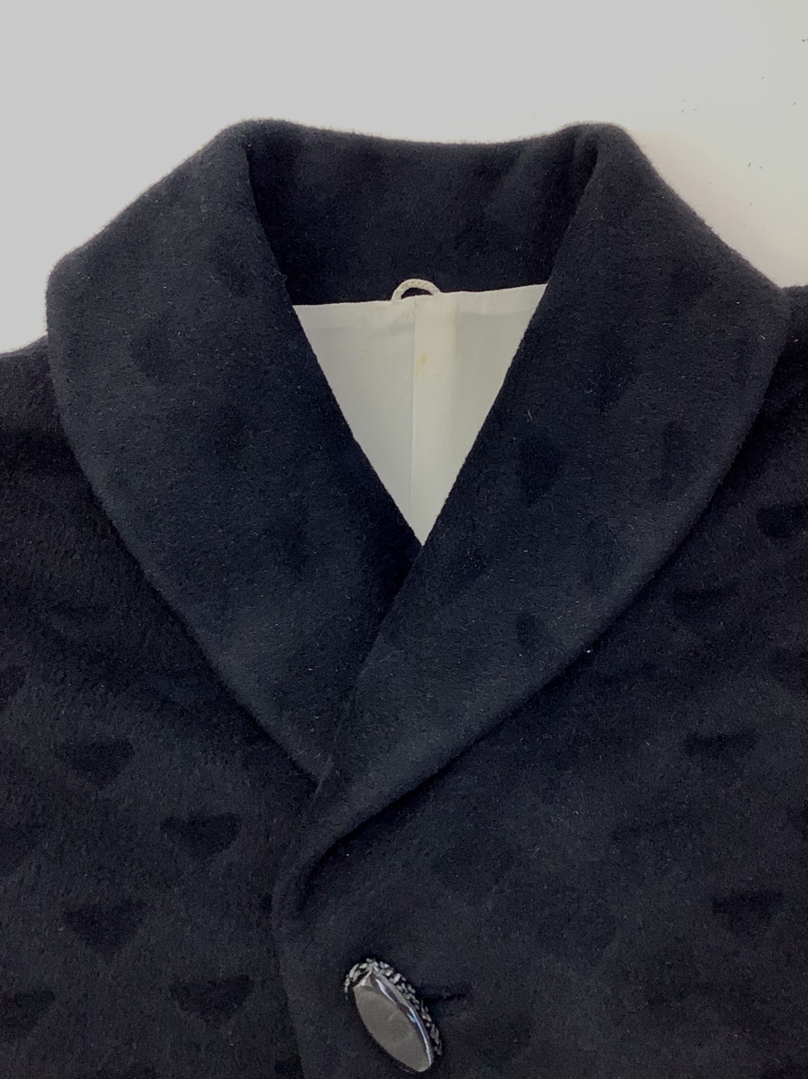 きものcocon★和装コート★/身丈99/裄60/身幅62/素材不明/黒系【10-20-2K-0562-d】 着物コート 和装コート レディース 花柄レース仕立て アフター300円和装コート 裄