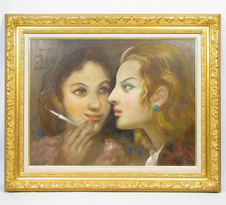 古沢岩美 「ミラノの女」 額装15号 女性百態の描写では、右に出る者