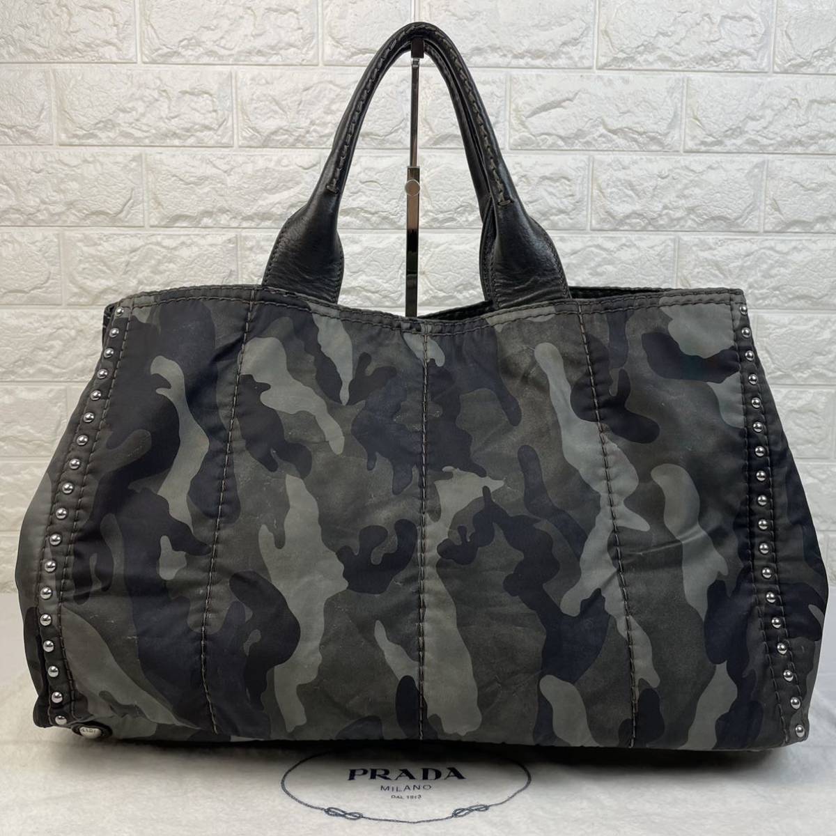 【PRADA】カナパ カモフラージュ ハンドバッグ 1円～ □ 廃盤・美品 □ PRADA プラダ □ カナパ カモフラージュ