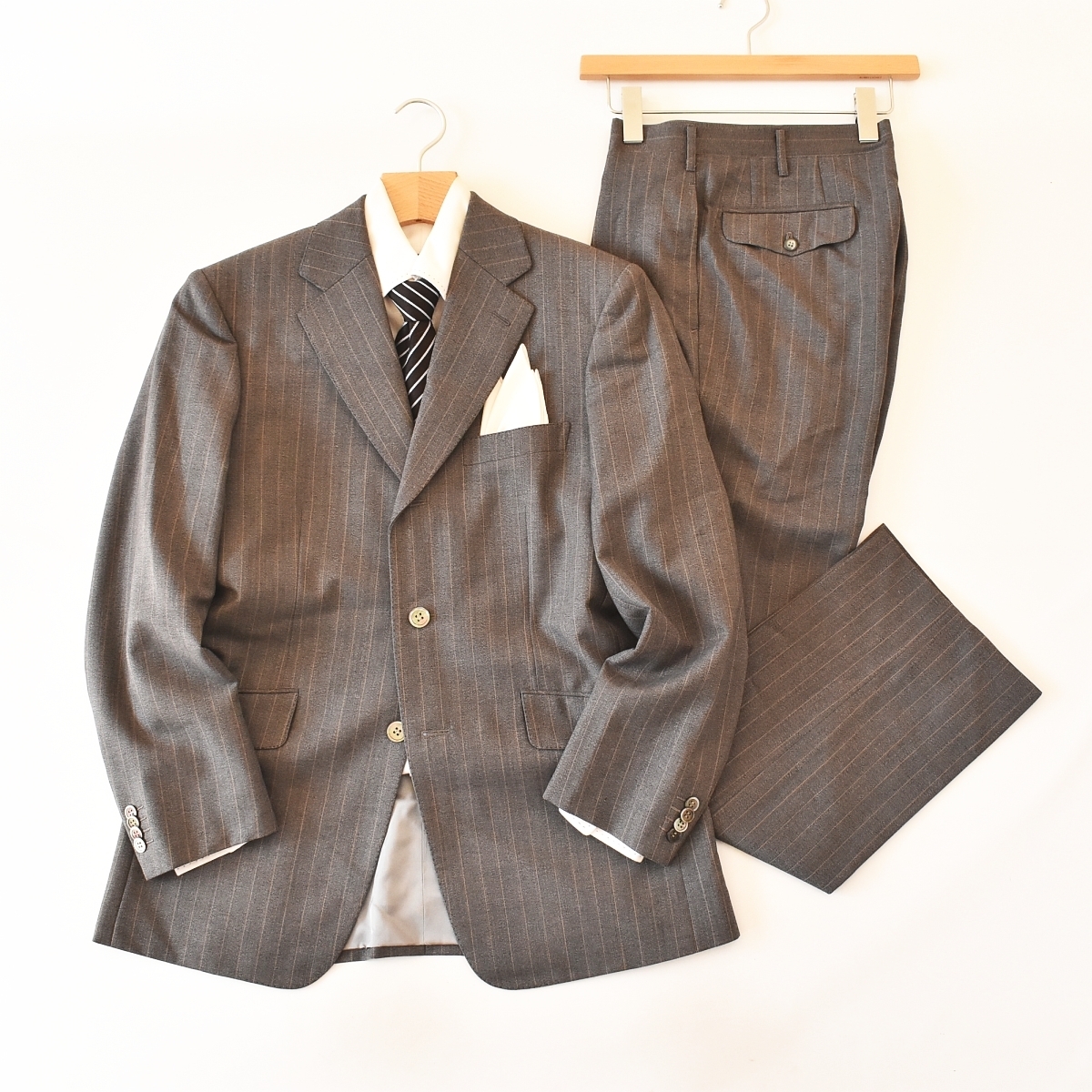 ☆上質なカシミア素材! ダンヒル dunhill 一点物 ストライプ柄 