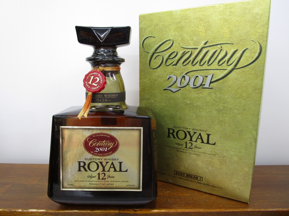 爆買い，正規品 サントリー ローヤル 12年 センチュリー 2001 記念ラベル 700ml 43% SUNTORY ROYAL Century 国産 箱付 古酒 発送先広島県限定/A25186(日本)｜売買されたオークション情報、yahooの商品情報をアーカイブ公開 日本