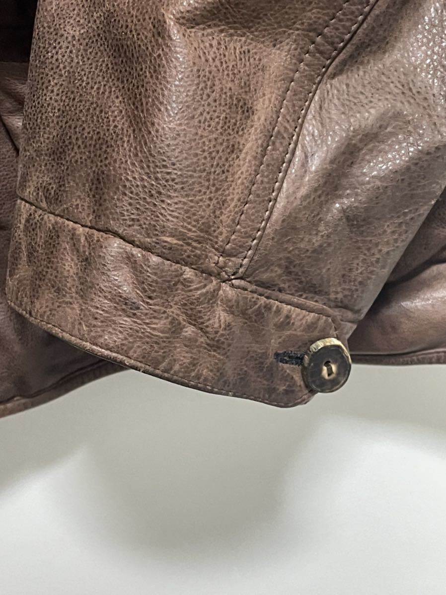 フランス製 SERAPHIN leather jacket レザージャケット ブラウン