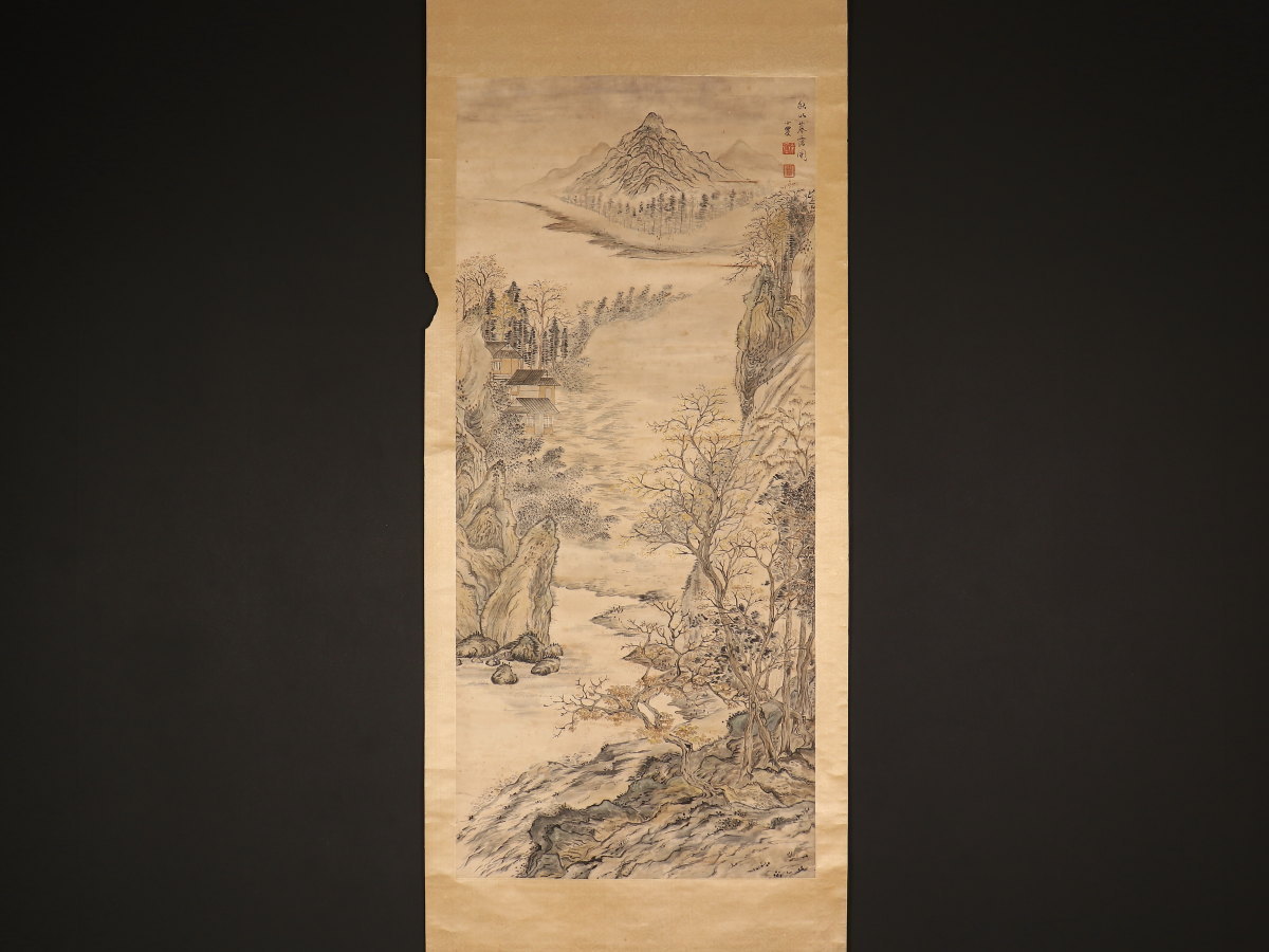 模写/江月/俳句/横物/掛軸/名家伝来/AE-20 模写/江月/俳句/横物/掛軸