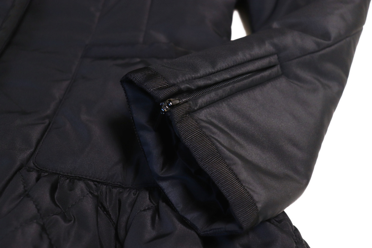 ☆美品☆Reneルネ/中綿入りキルティングワンピースコート：36/黒xp999
