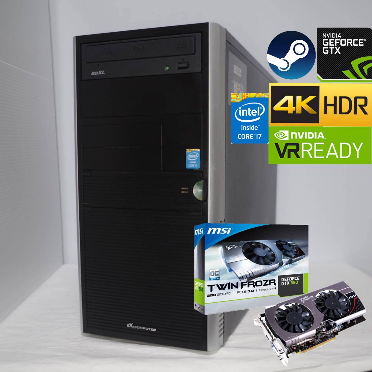 ゲーミングパソコン Core i7搭載 GeForce GTX745 ☆マウス 