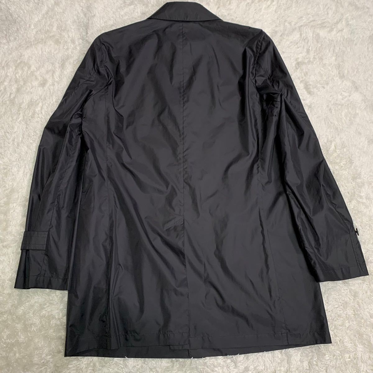 美品 マッキントッシュ フィロソフィー ステンカラーコート 黒 L 