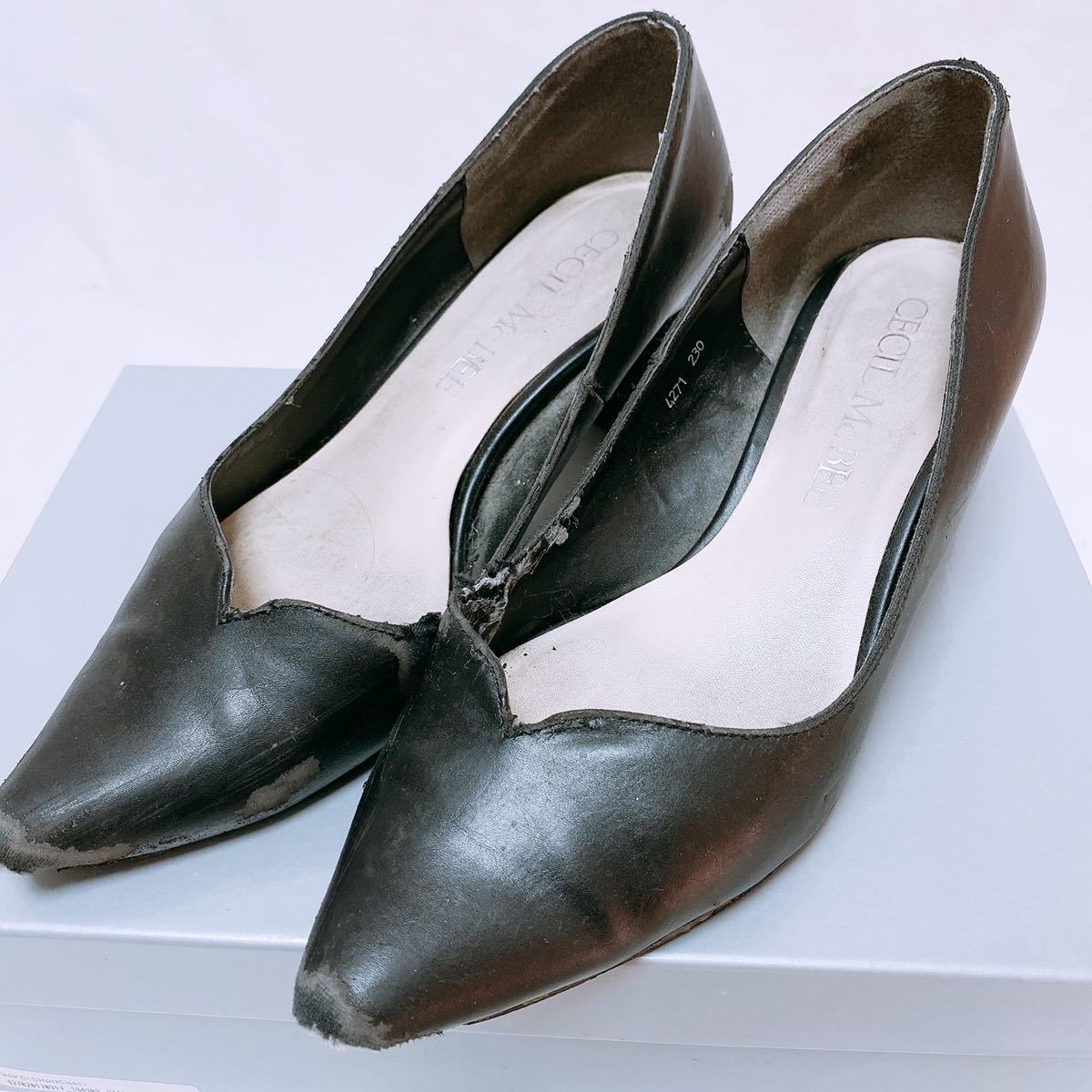 274 キャビンアテンダント綾の整理品 セシルマクビー パンプス レディース シューズ ハイヒール ブラック系 売買されたオークション情報 Yahooの商品情報をアーカイブ公開 オークファン Aucfan Com