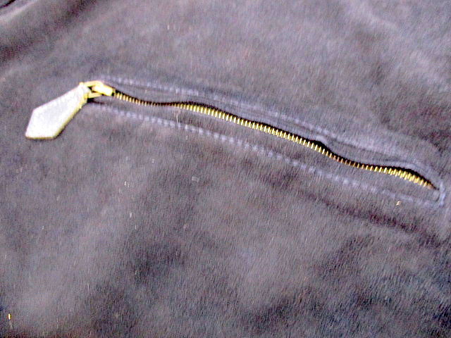 1円☆ HERMES エルメス ブルゾン ジップアップ ニット スエード レザー