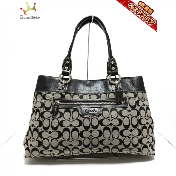 コーチ COACH トートバッグ F15534 シグネチャー柄 ジャガード×レザー 