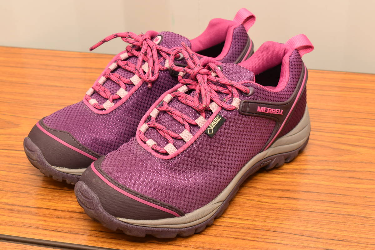 メレル/MERRELL★US7.5/25.5cm★CHAMELEON/カメレオン★GORE-TEX アウトドア キャンプ 登山 トレッキング パープル★美品