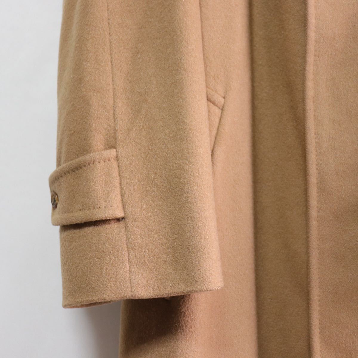 逸品【Aquascutum】カシミア 100%/キャメル ロングコート ステンカラー