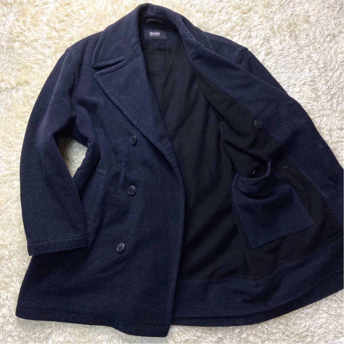 極上カシミヤ素材!ヒューゴボス『最高級の着心地』HUGO BOSS Pコート