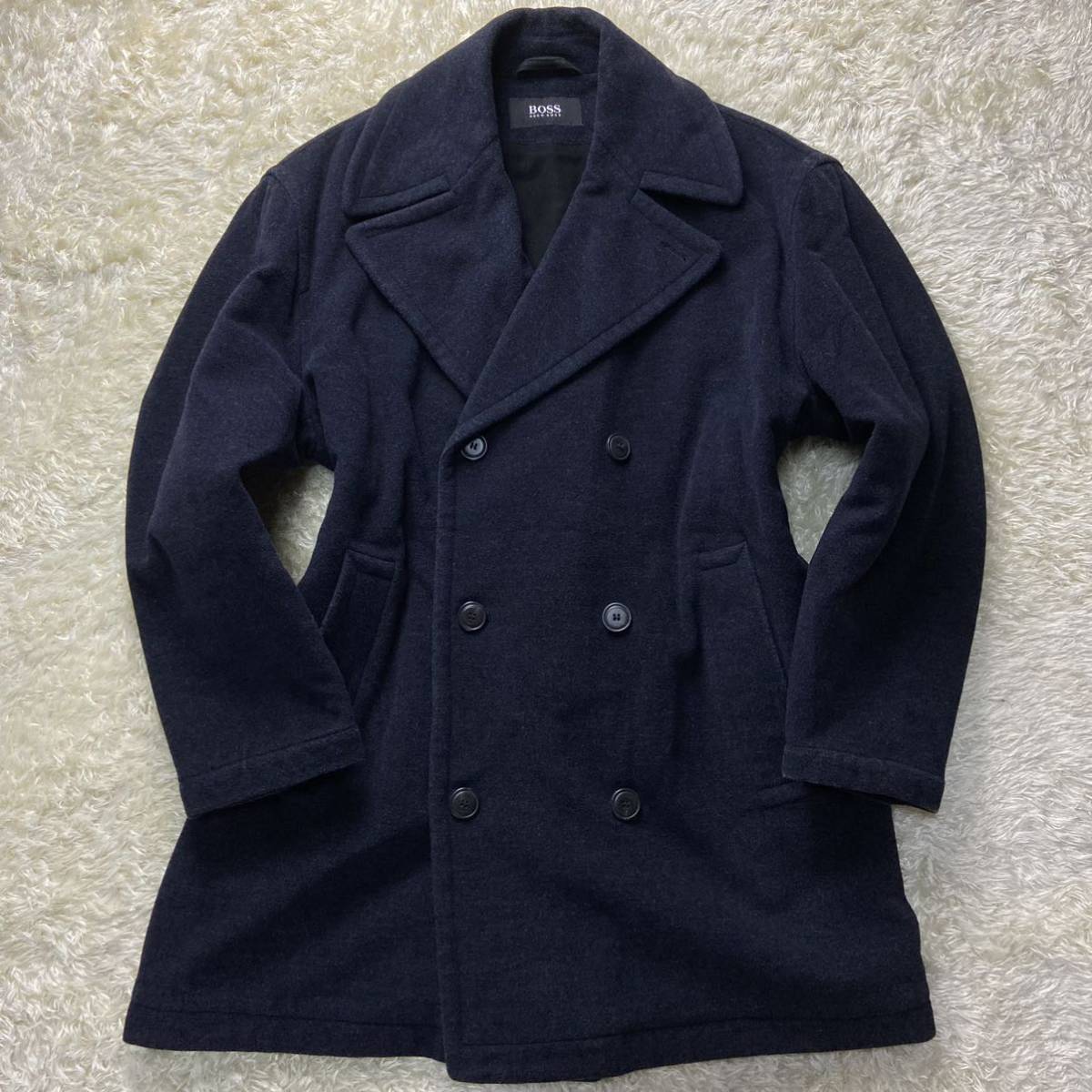 極上カシミヤ素材!ヒューゴボス『最高級の着心地』HUGO BOSS Pコート