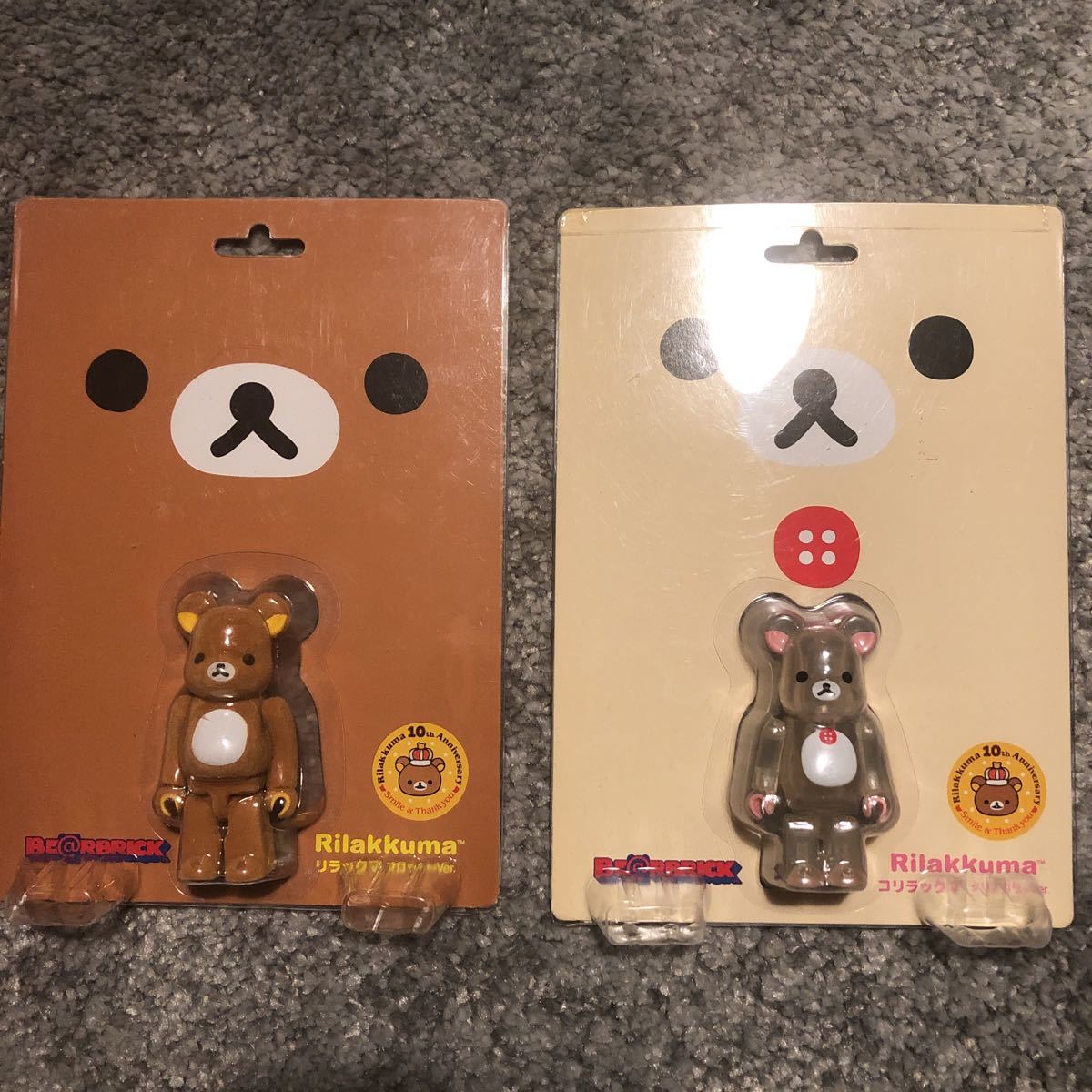 未開封BE@RBRICK ベアブリック リラックマ フロッキー コリラックマ クリア メディコムトイ 10周年 10th 100% フィギュア 2種セット