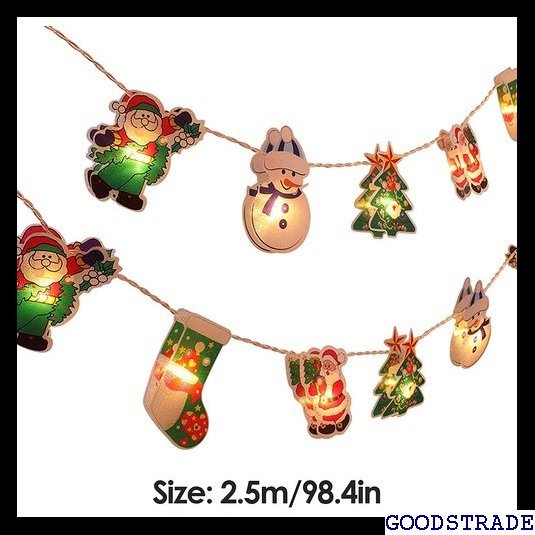 《新品　送料無料》 クリスマスライト 20個ライトセット 2.5ｍ プレゼント 中庭 クリス かわいい 防水 LEDライ 193_6